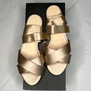 J.Crew Satin Cross Strap Sandals 5.5 NWT